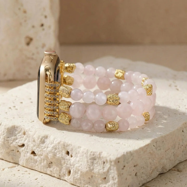 Healing Rose Quartz Apple Watch Band - Rose Quartz