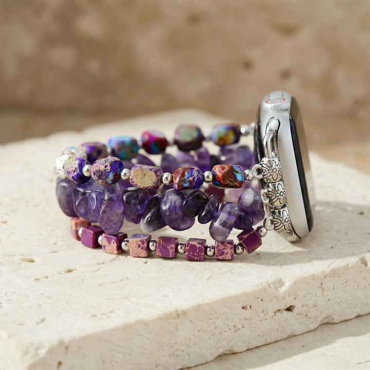 Amethyst & Jasper Apple Watch Band - Amethyst