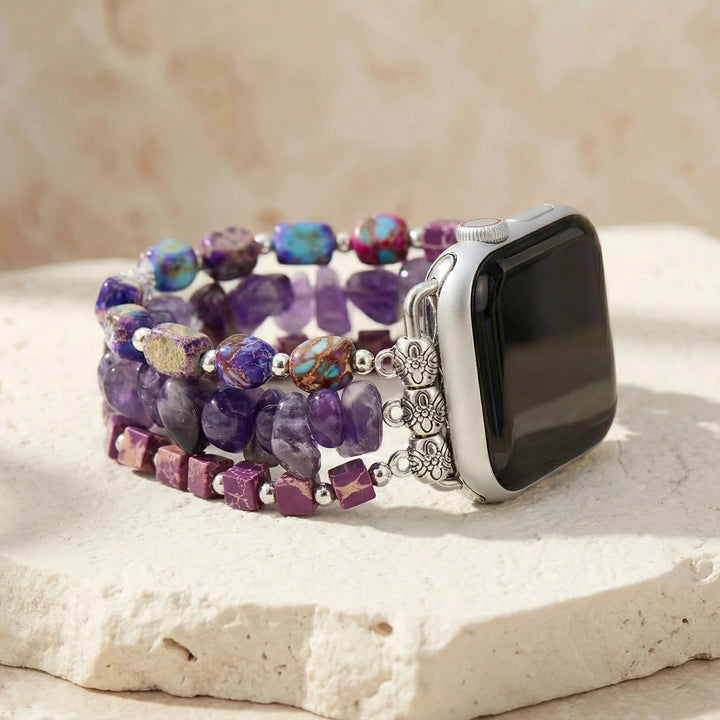 Amethyst & Jasper Apple Watch Band - Amethyst