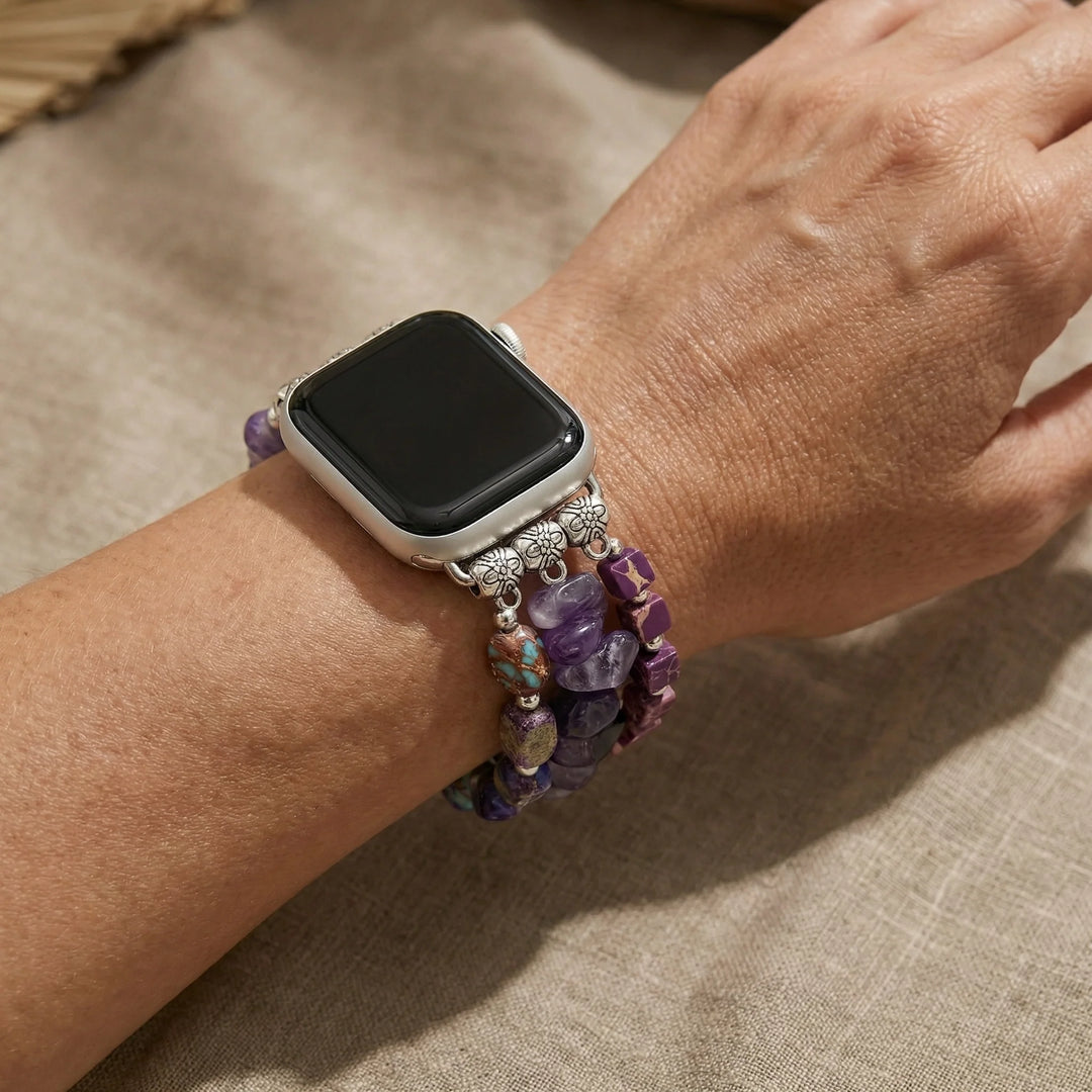 Amethyst & Jasper Apple Watch Band - Amethyst
