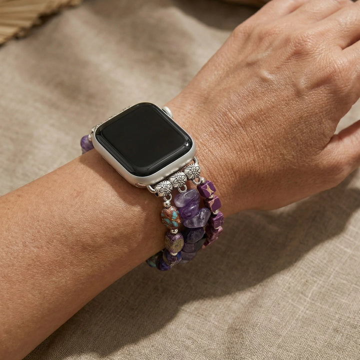 Amethyst & Jasper Apple Watch Band - Amethyst