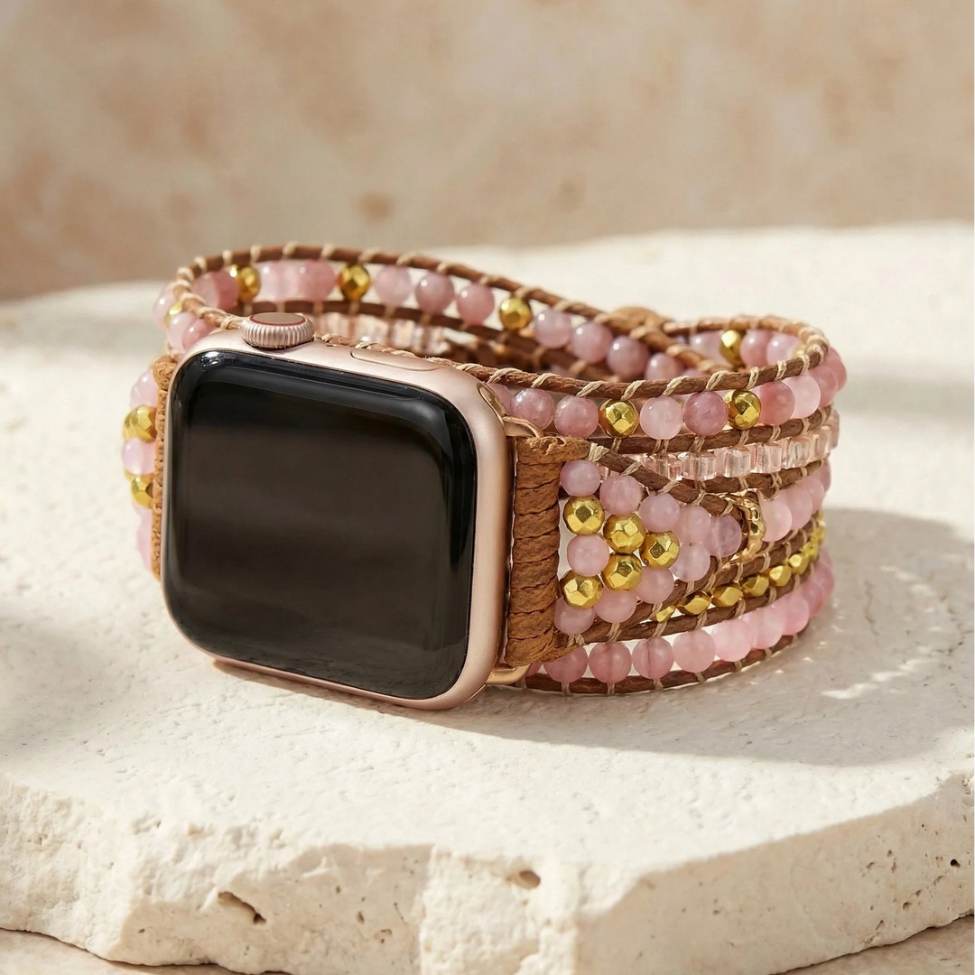 Rose Quartz Love Apple Watch Strap - Rose Quartz