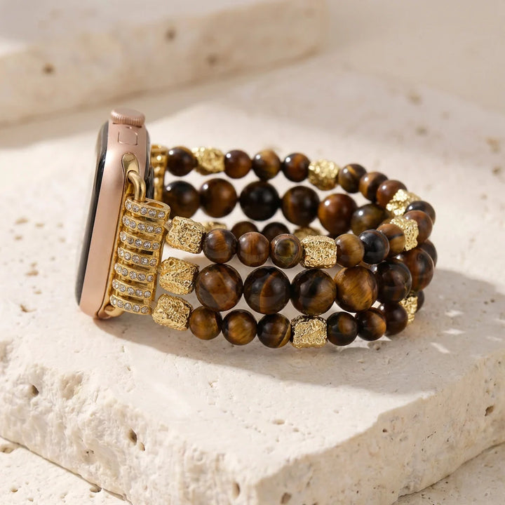 Grounding Tiger's Eye Apple Watch Band - Tiger's Eye