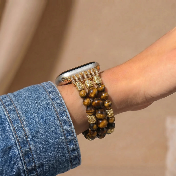 Grounding Tiger's Eye Apple Watch Band - Tiger's Eye
