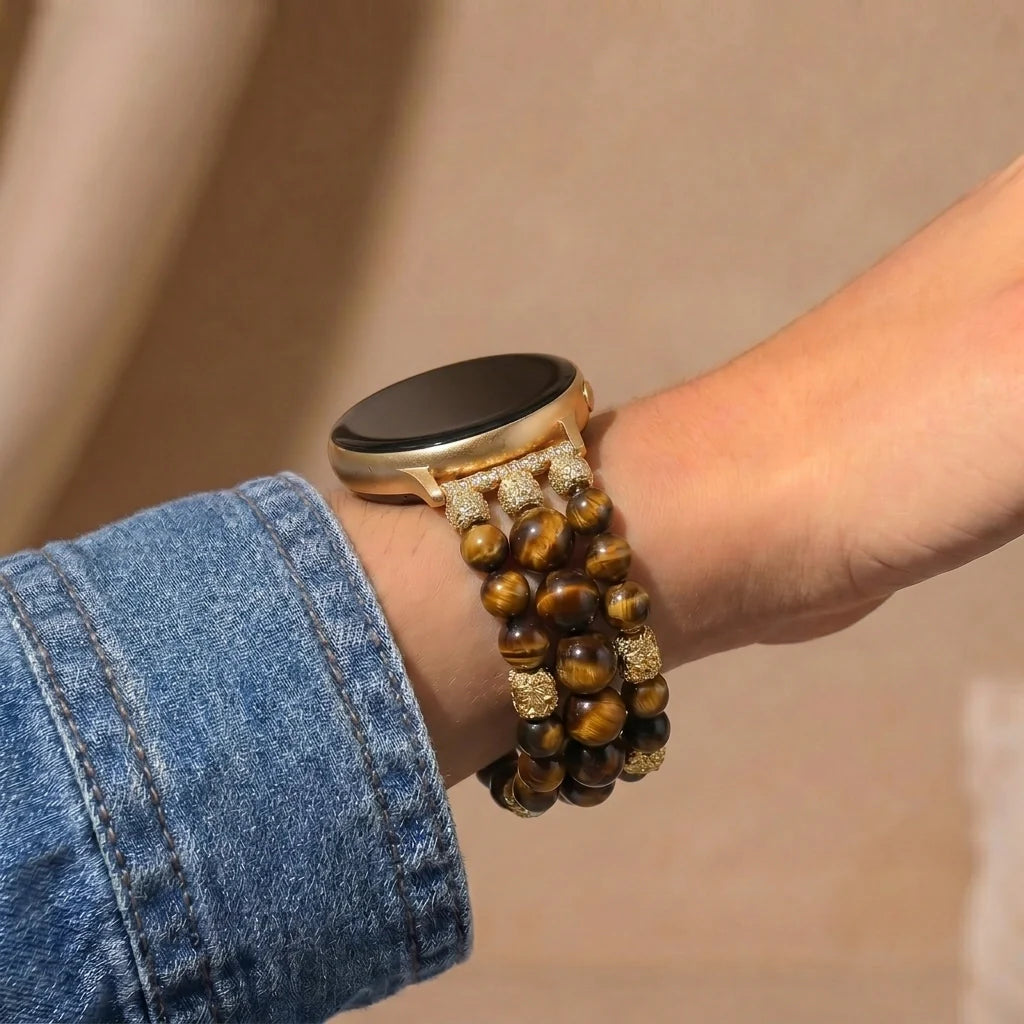 Grounding Tiger's Eye Samsung Watch Band - Tiger's Eye