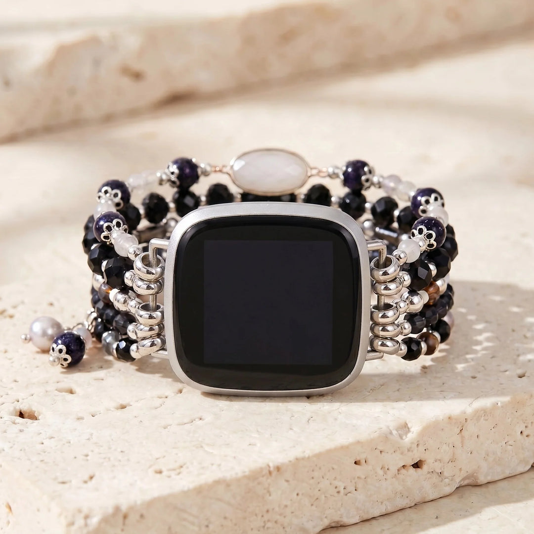Mystical Night Fitbit Watch Band - Clear Quartz