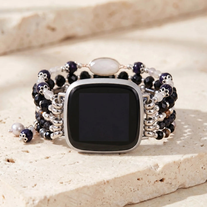 Mystical Night Fitbit Watch Band - Clear Quartz