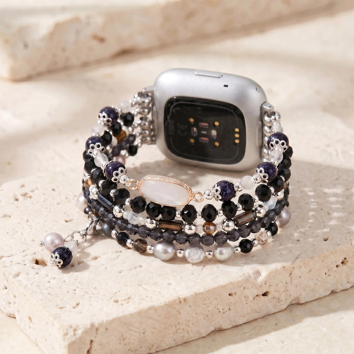 Mystical Night Fitbit Watch Band - Clear Quartz