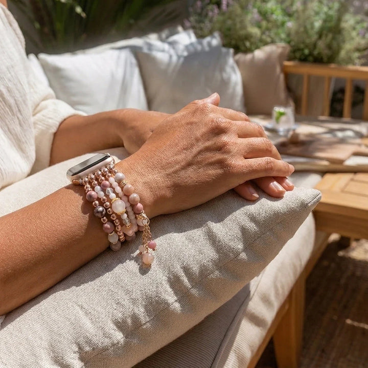 Rose Glow Sunstone Apple Watch Band - Sunstone