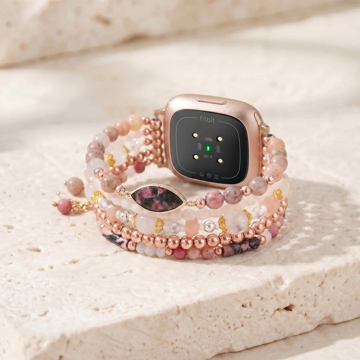 Rose Glow Sunstone Fitbit Watch Band - Sunstone