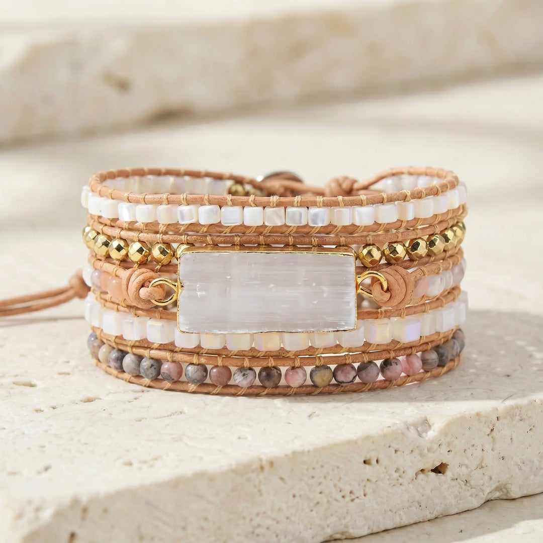 Serene Selenite Bracelet - Selenite