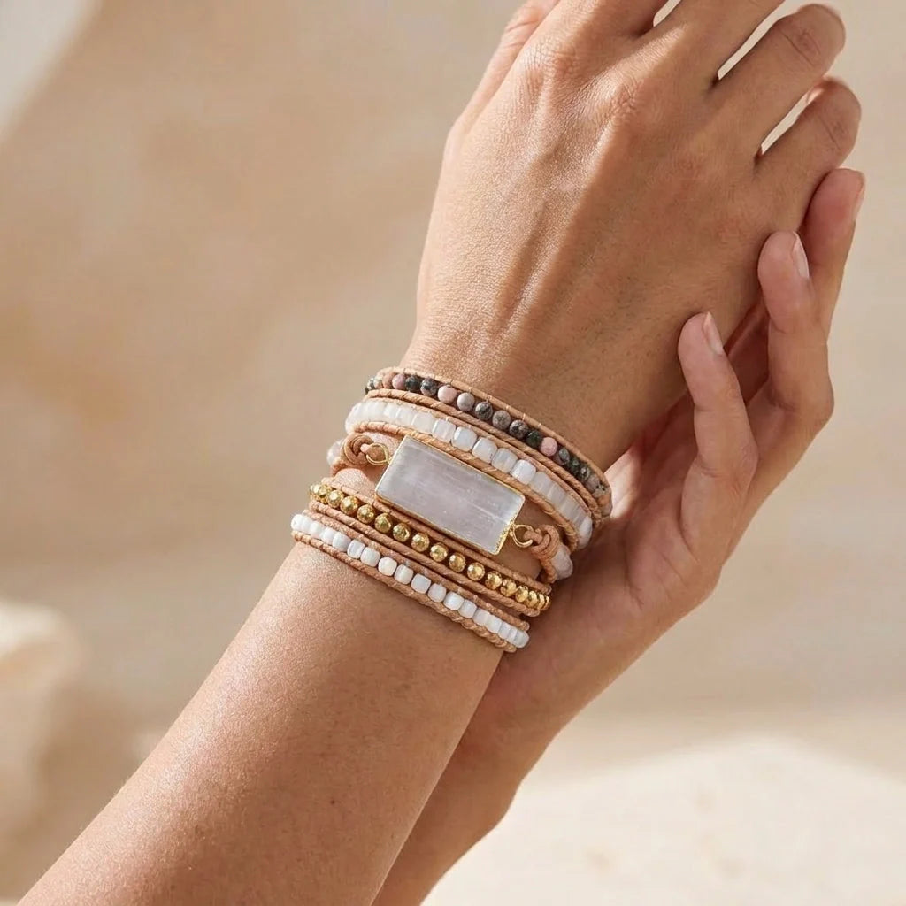 Serene Selenite Bracelet - Selenite