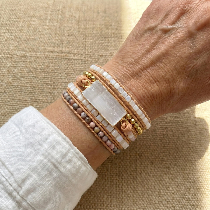 Serene Selenite Bracelet - Selenite