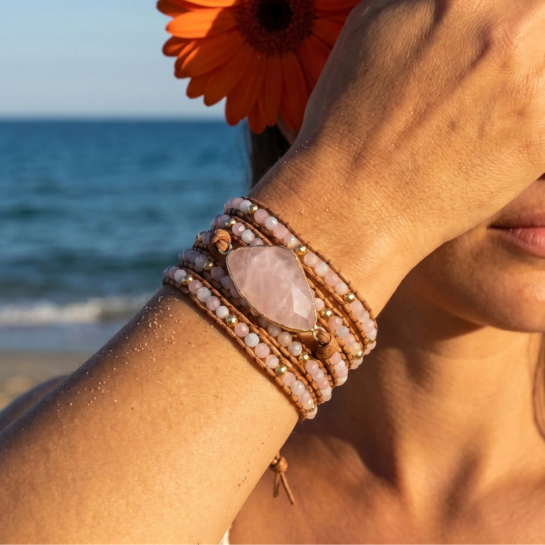 Gentle Grace Rose Quartz Bracelet - Rose Quartz