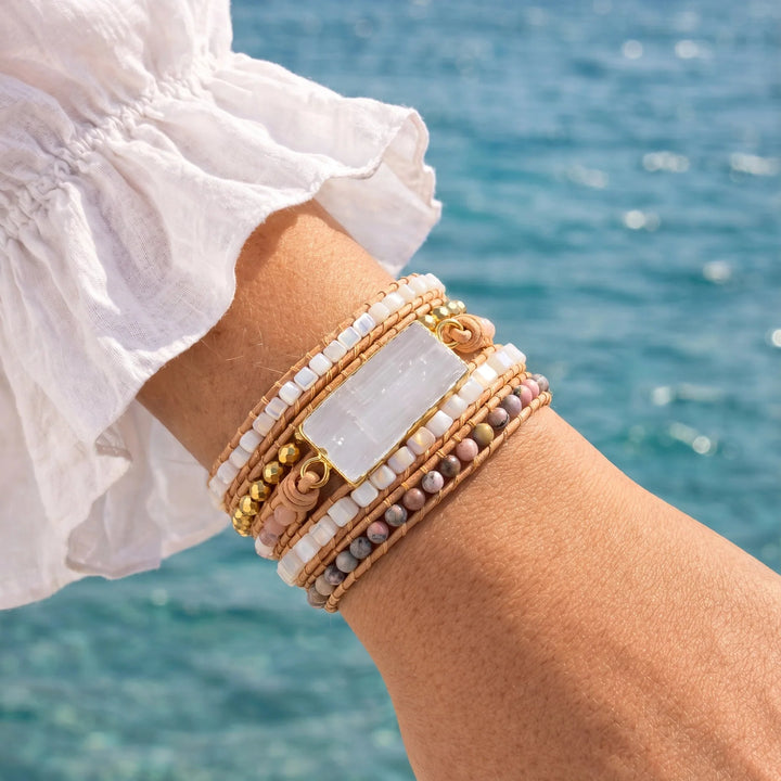 Serene Selenite Bracelet - Selenite