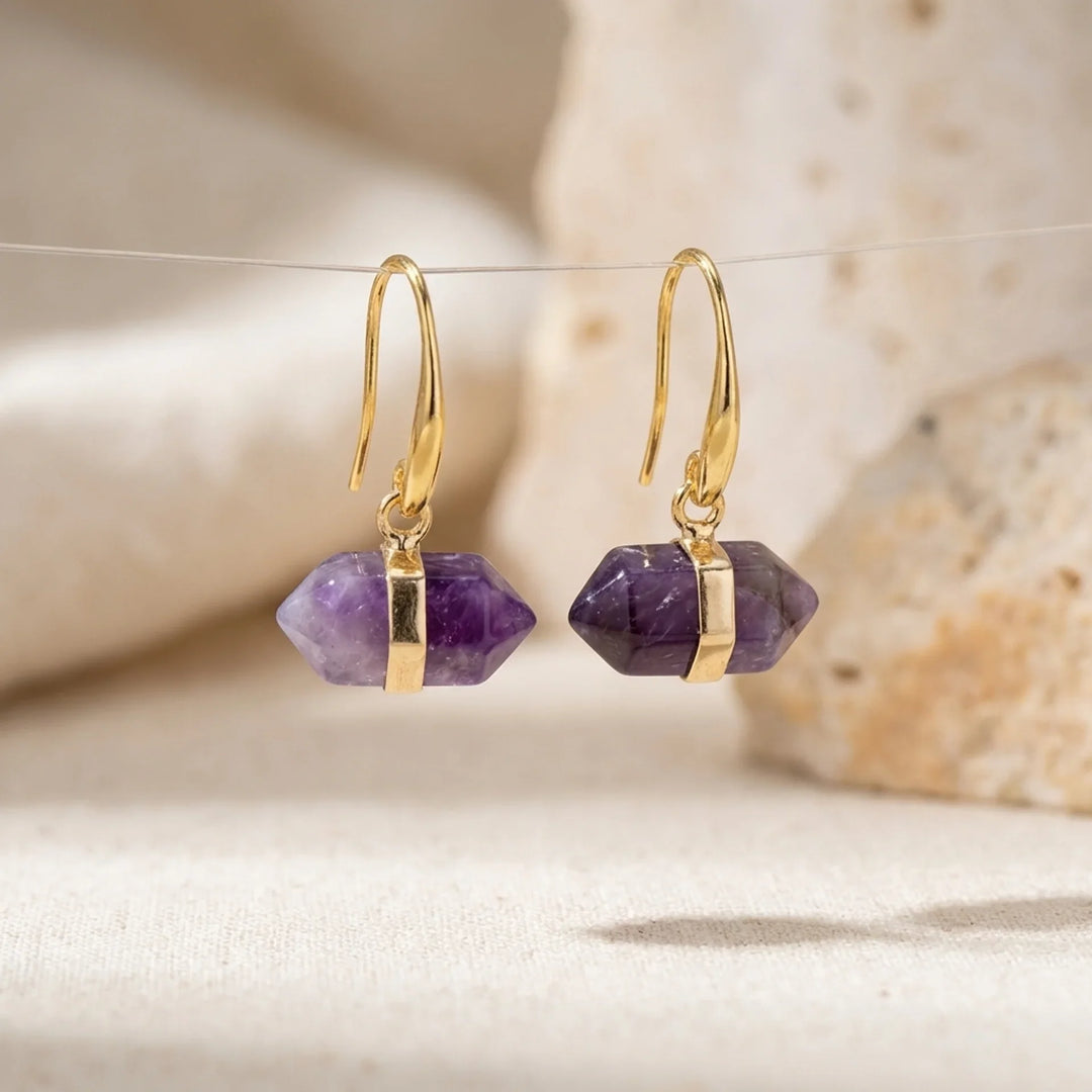 Amethyst Clarity Earrings - Amethyst