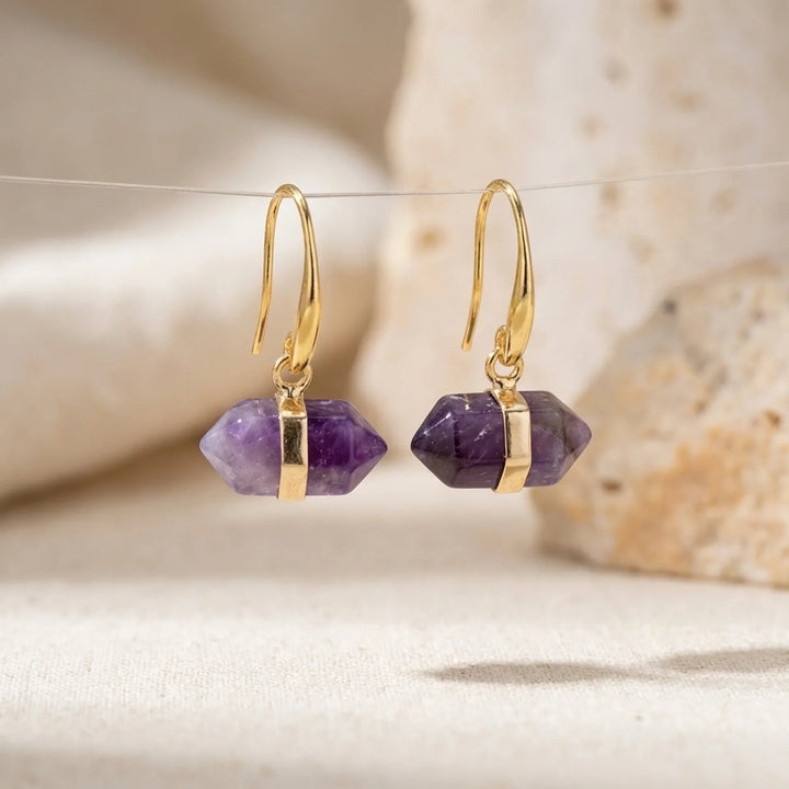 Amethyst Clarity Earrings - Amethyst
