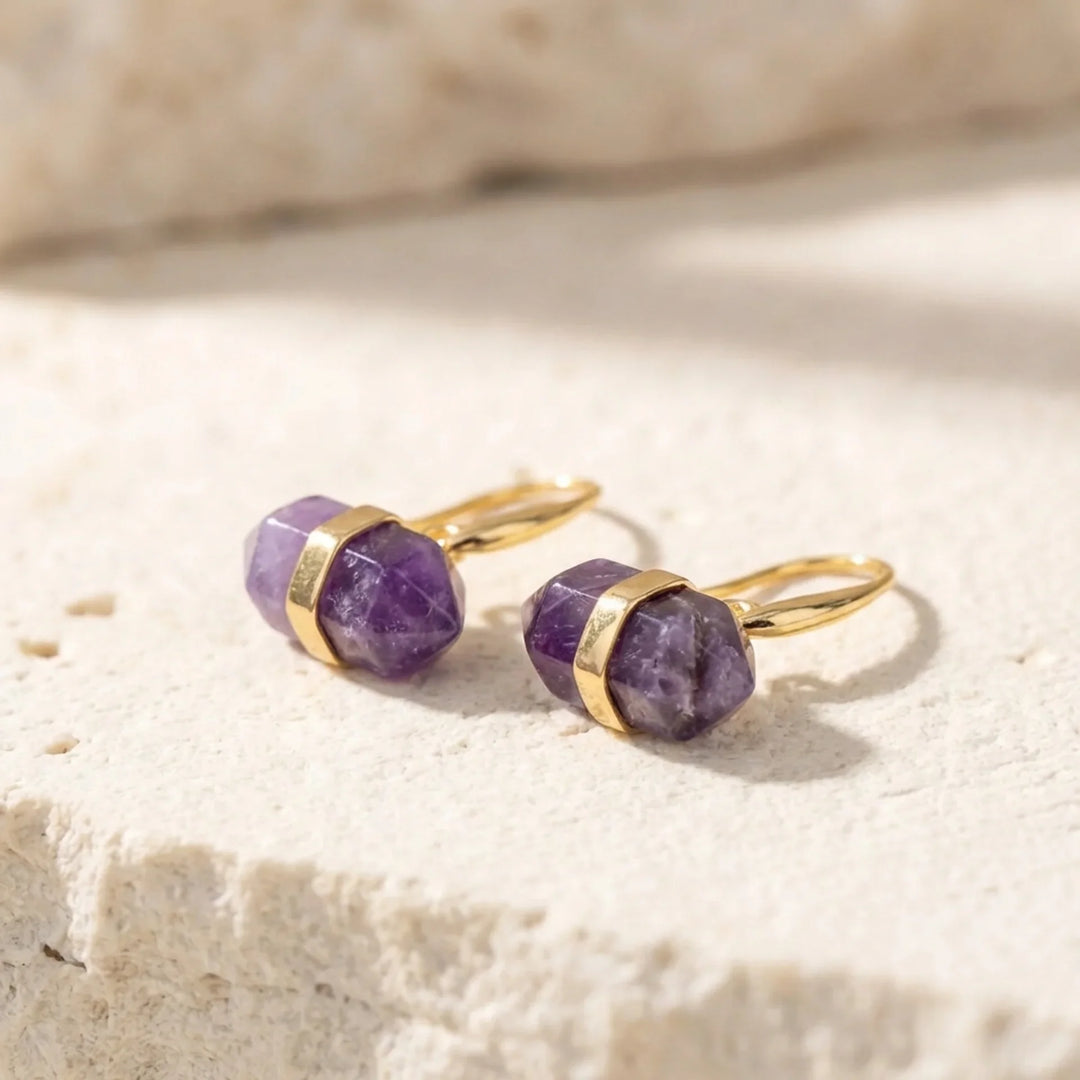Amethyst Clarity Earrings - Amethyst