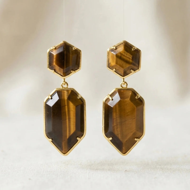 Grounding Tiger's Eye Earrings - Tiger's Eye