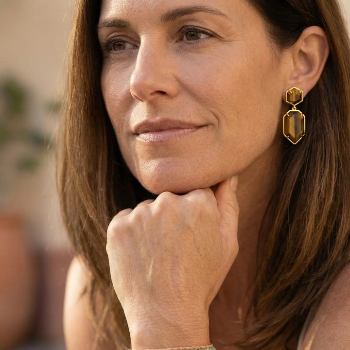 Grounding Tiger's Eye Earrings - Tiger's Eye