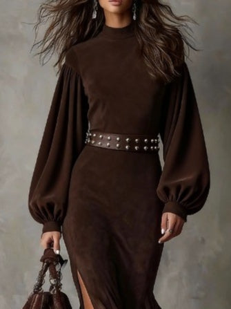 Harriet | Vintage Lantern-Ärmel Midi-Kleid