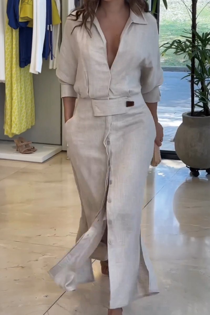 Harper | Leichter Gürtelter Leinen-Trenchcoat