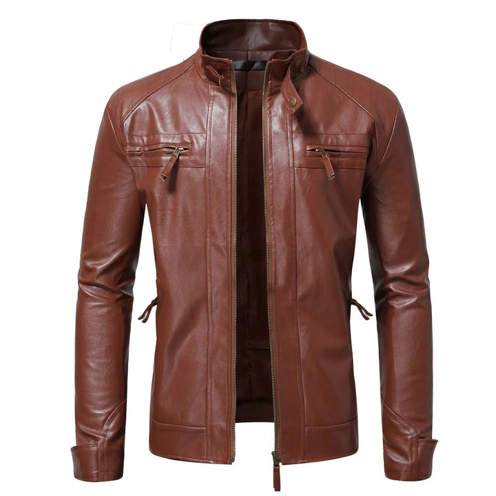 Elegante Leder Herrenjacke