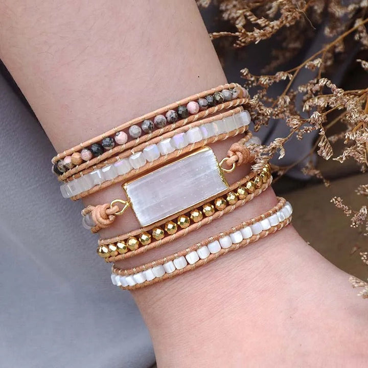 Serene Selenite Bracelet - Selenite