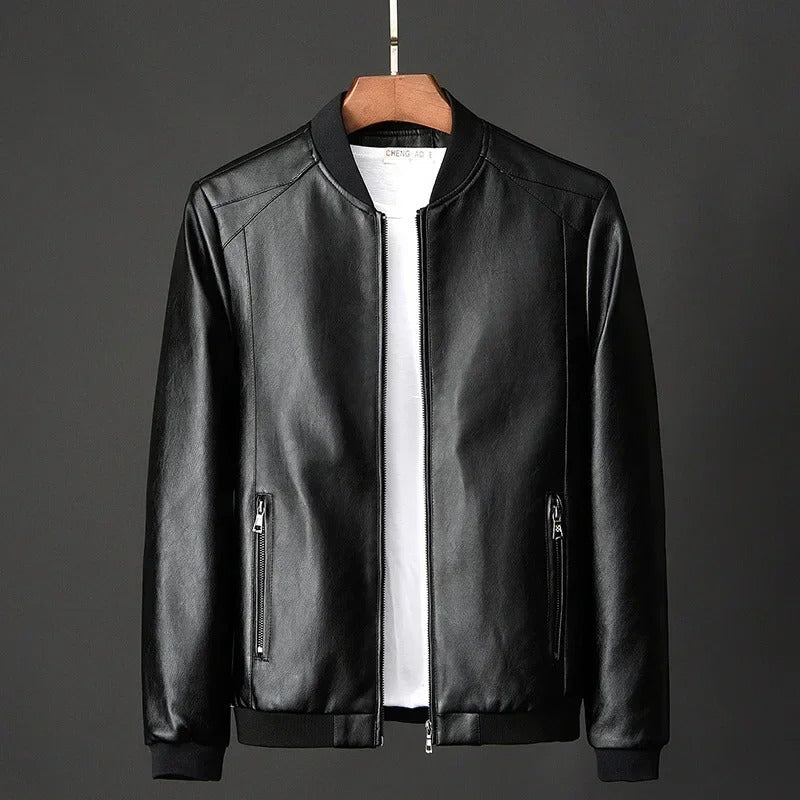 Leder-Motorjacke
