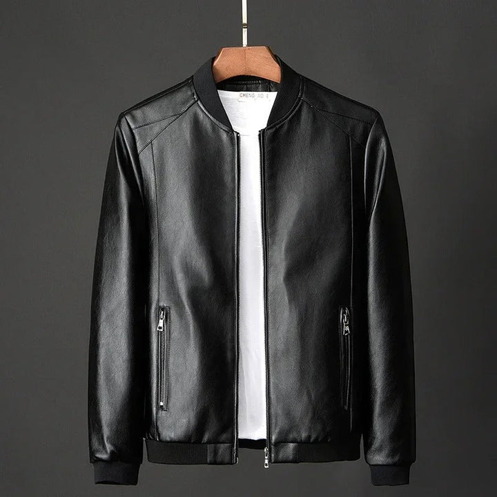 Leder-Motorjacke