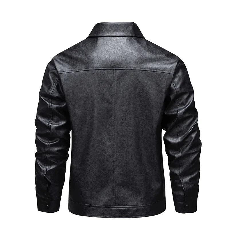 Elegante winddichte Lederjacke