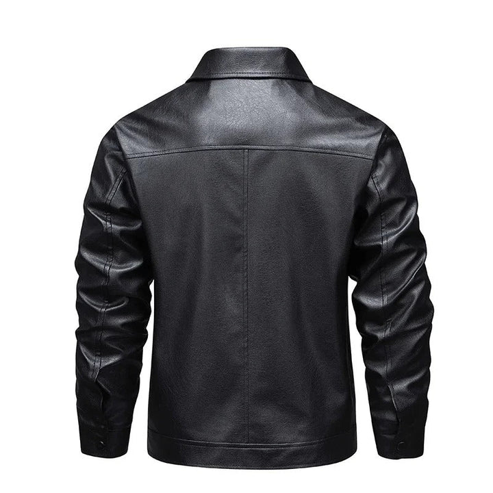 Elegante winddichte Lederjacke