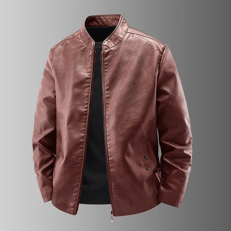 Leder Motorradjacke