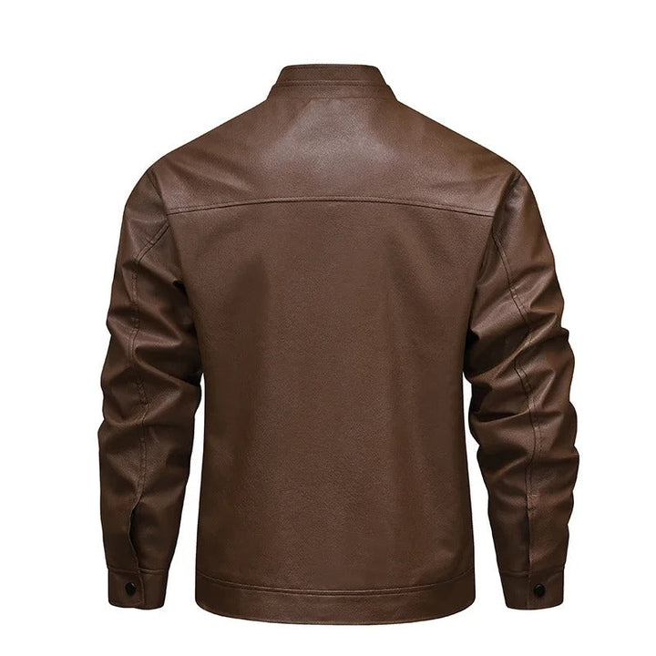 Vintage Fleece gefütterte Lederjacke