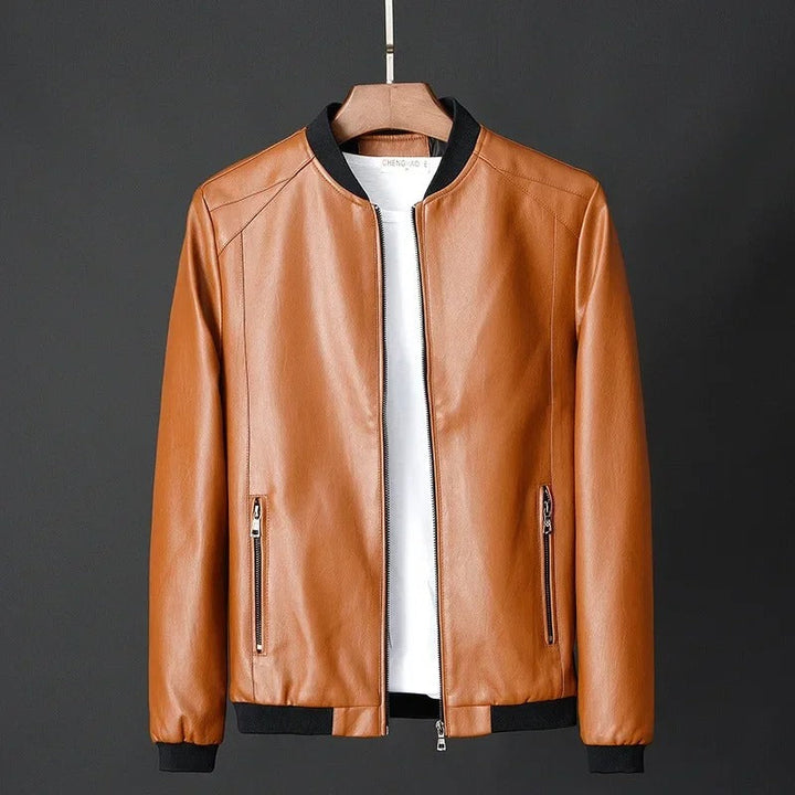 Leder-Motorjacke
