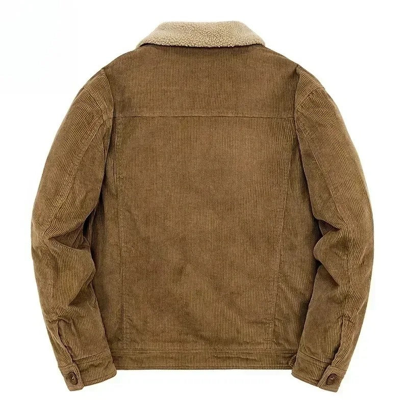 Corduroy-Jacke mit Kaschmirfutter