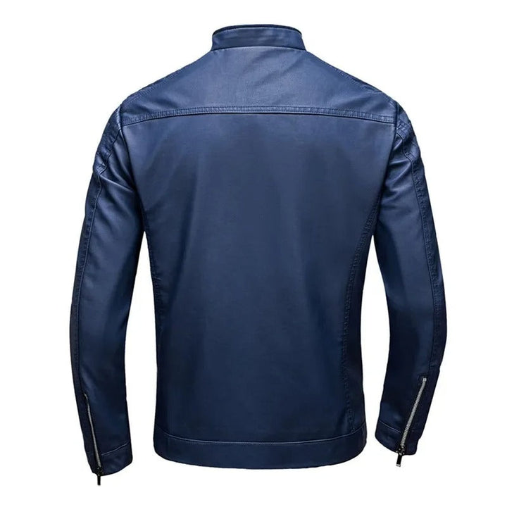 Lederjacke mit Stehkragen