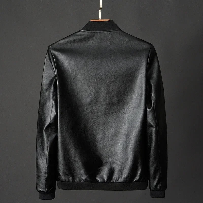 Leder-Motorjacke