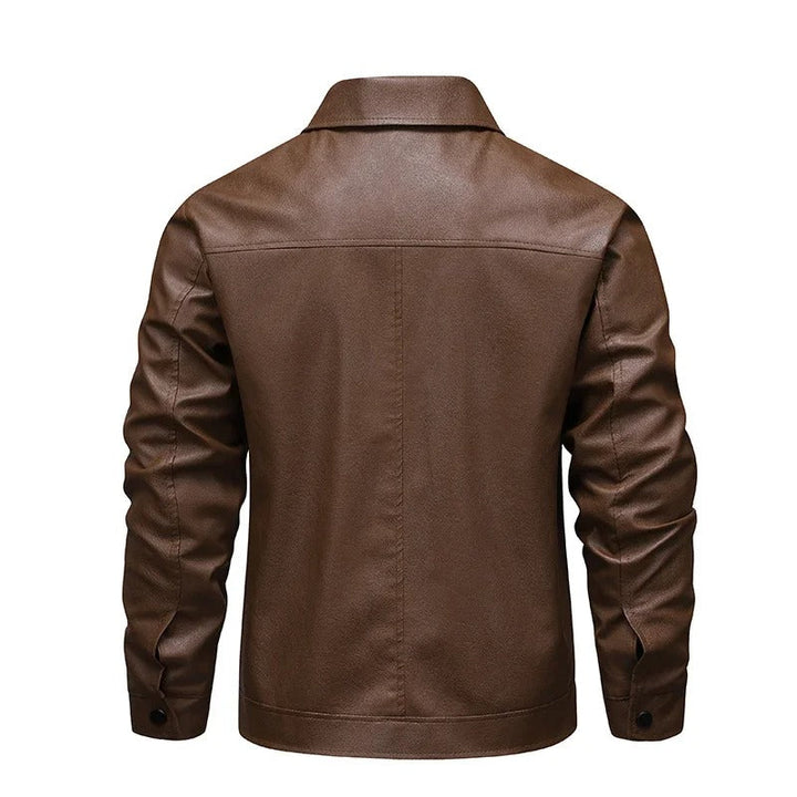 Elegante winddichte Lederjacke