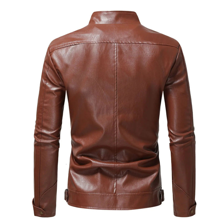 Elegante Leder Herrenjacke