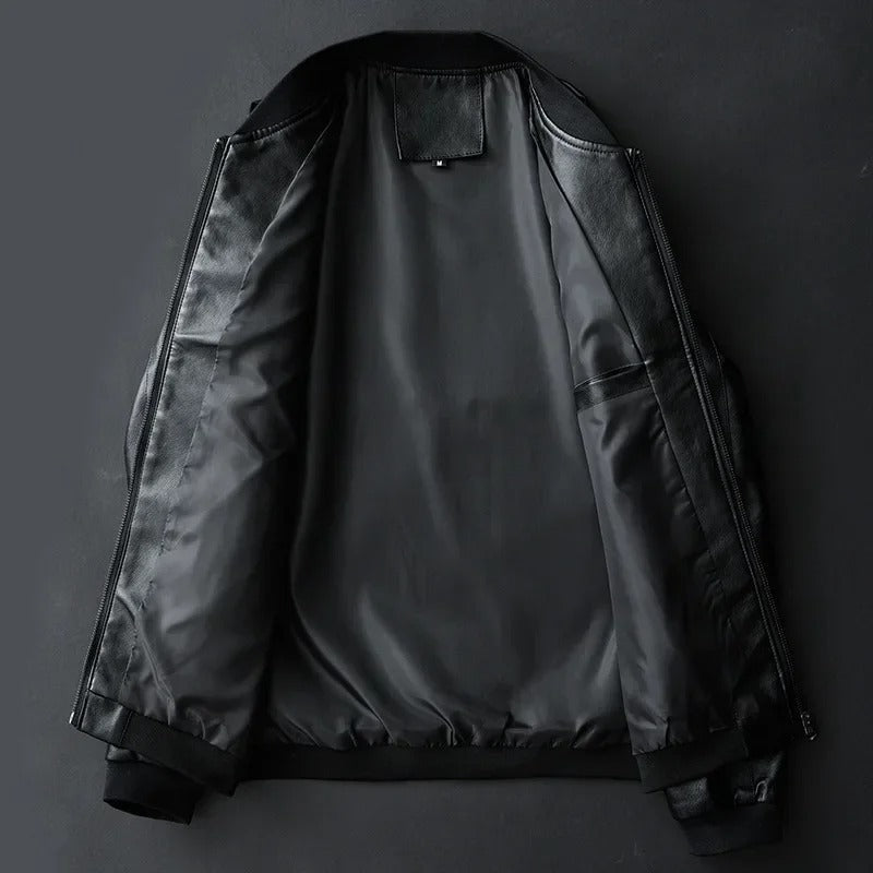 Leder-Motorjacke