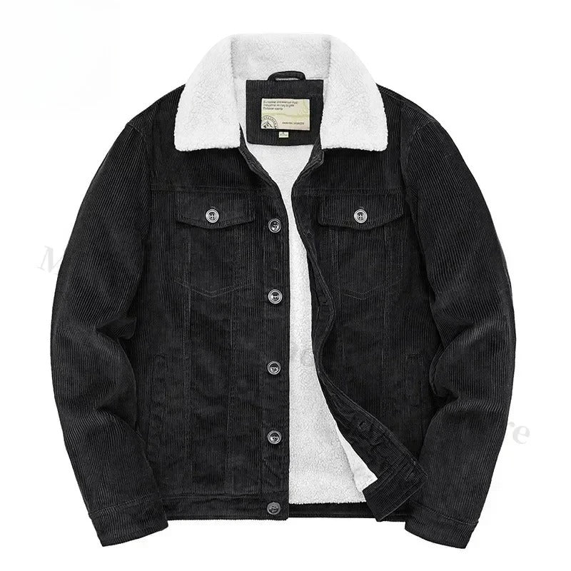 Corduroy-Jacke mit Kaschmirfutter