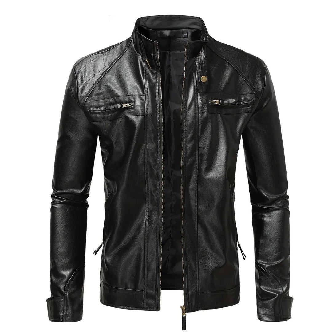 Elegante Leder Herrenjacke