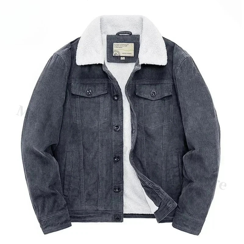 Corduroy-Jacke mit Kaschmirfutter