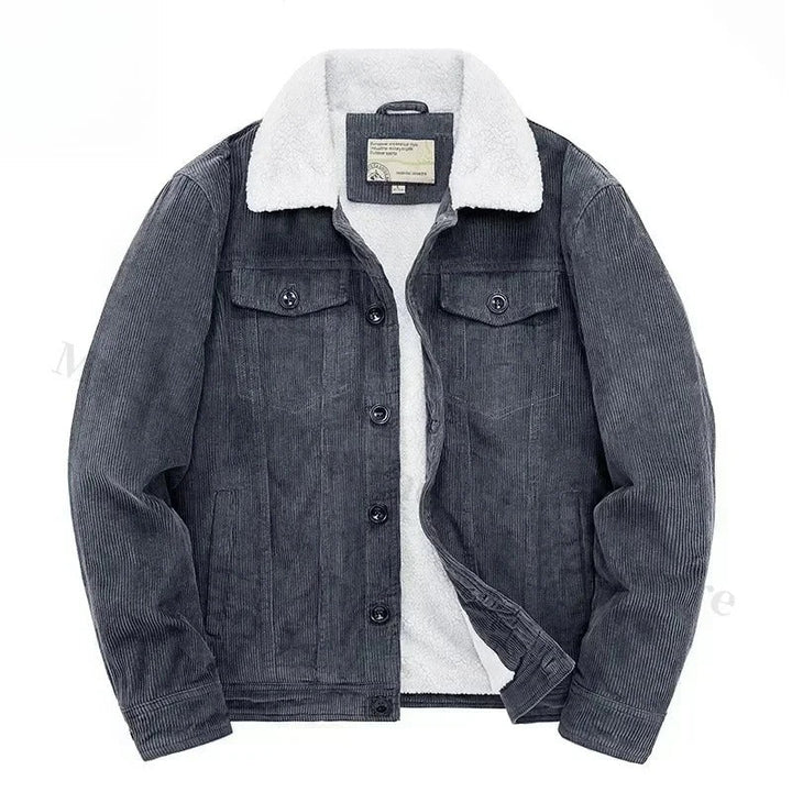 Corduroy-Jacke mit Kaschmirfutter