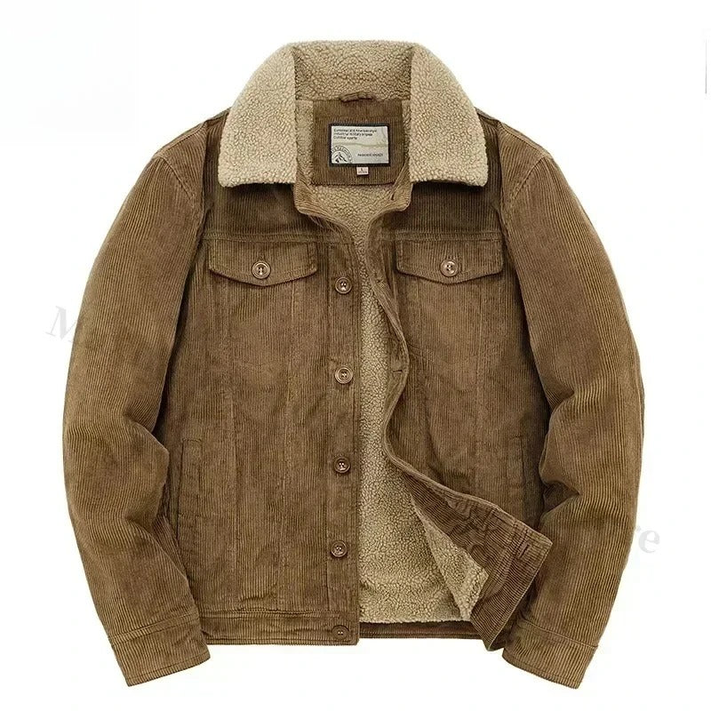 Corduroy-Jacke mit Kaschmirfutter