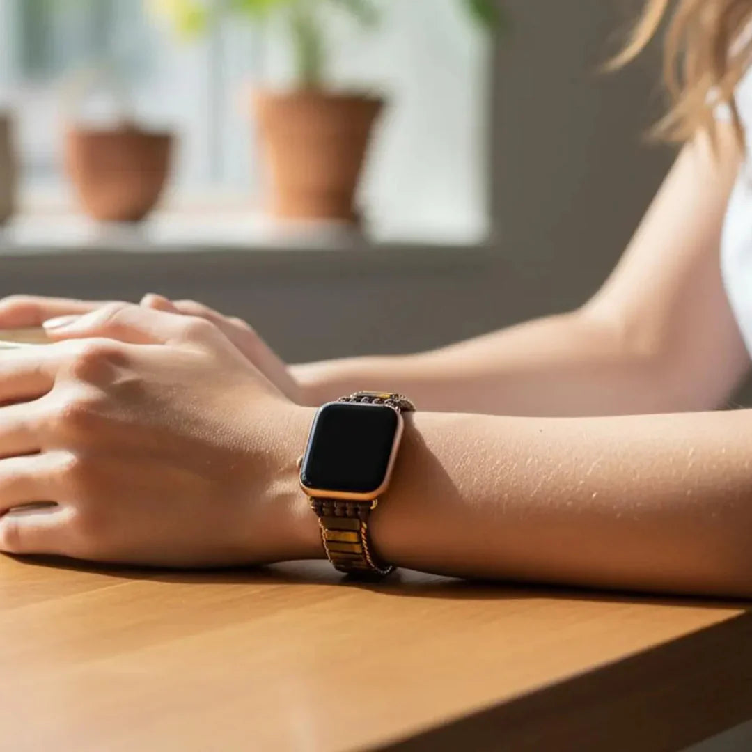 Powerful Tiger's Eye Fitbit Watch Band - Tiger's Eye