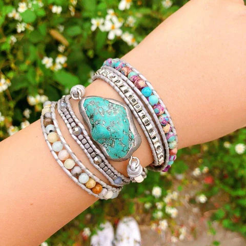 Vegan Healing Turquoise Bracelet - Turquoise