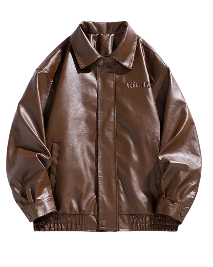 Leder-Motorradjacke