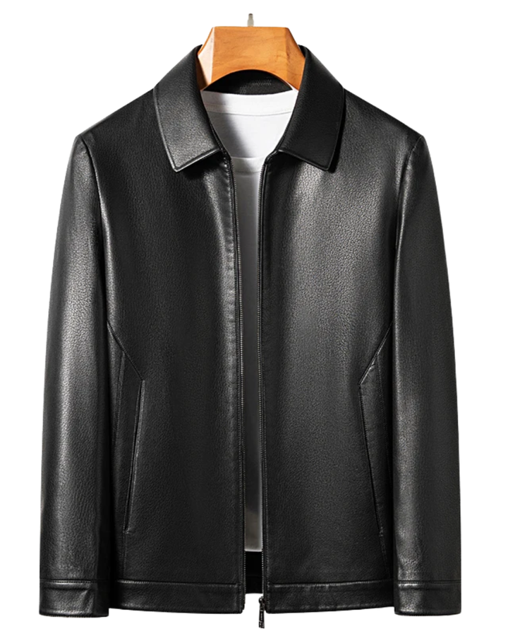 Elegante Leder Herrenjacke